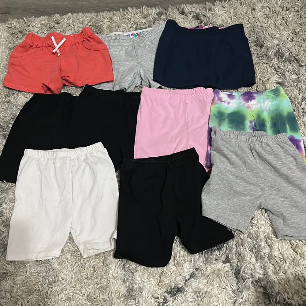 Lot of 10 Girls Kids Under Shorts XS (4-5)